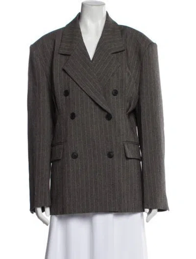 Pre-owned The Frankie Shop Striped Blazer In Neutral