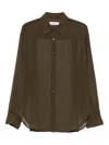 The Frankie Shop Striped Button-fastening Shirt In Green