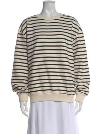 Pre-owned The Frankie Shop Striped Crew Neck Sweater In Neutral