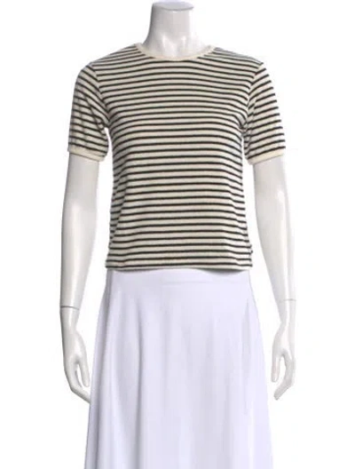 Pre-owned The Frankie Shop Striped Crew Neck T-shirt In Neutral