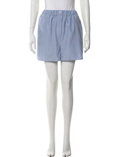 Pre-owned The Frankie Shop Striped Embroidered Accent Pajamas In Blue