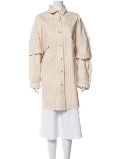 Pre-owned The Frankie Shop Striped Jacket In Neutral