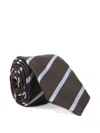 The Frankie Shop Lene Striped Tie In Brown