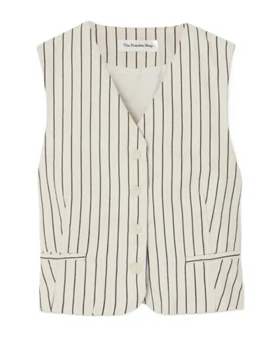 The Frankie Shop Striped Vest In Neutral