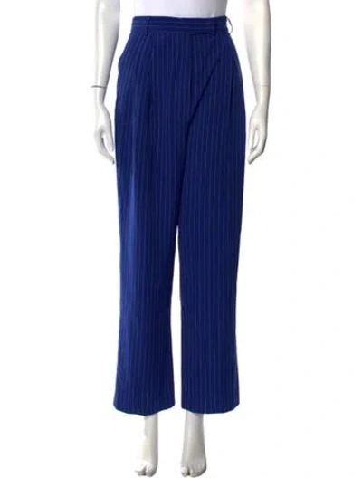 Pre-owned The Frankie Shop Striped Wide Leg Pants In Blue