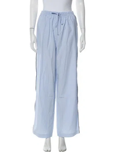 Pre-owned The Frankie Shop Striped Wide Leg Pants W/ Tags In Blue