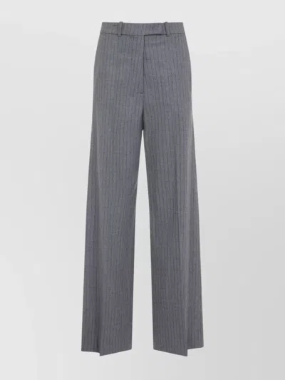 THE FRANKIE SHOP STRIPED WIDE LEG TROUSERS WITH BELT LOOPS