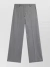 The Frankie Shop Grey And Brown Brickell Striped Wool Pants In Gray