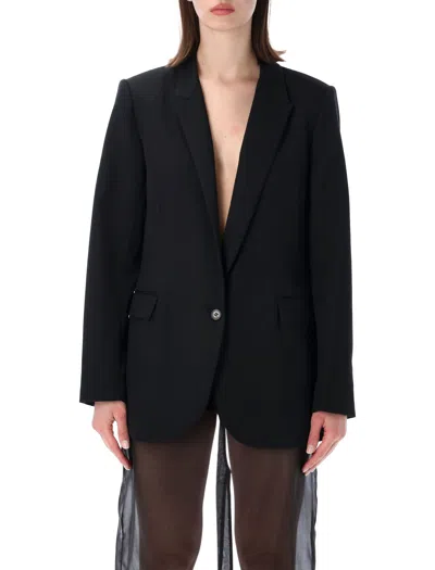The Frankie Shop Structured Tailored Mini Blazer For Women In Black