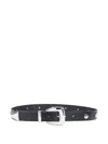 The Frankie Shop Studded Leather Belt In Black