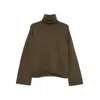The Frankie Shop Turtleneck Sweater In Green