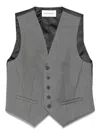 The Frankie Shop Wool Blend Vest With Adjustable Back Strap