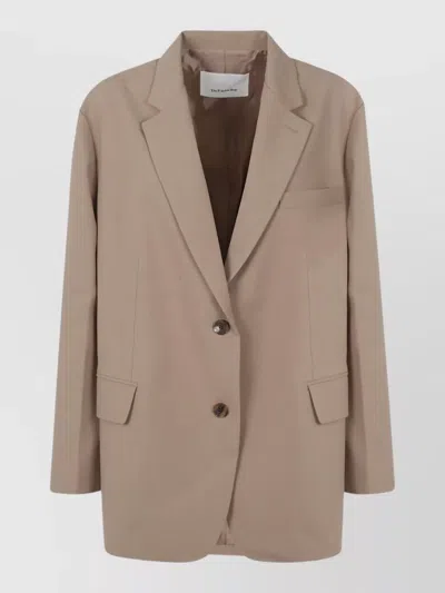The Frankie Shop Tailored Jacket Single Breasted Notched Lapels In Neutral
