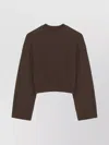 The Frankie Shop Talia Crew Neck Cotton Blend Sweater