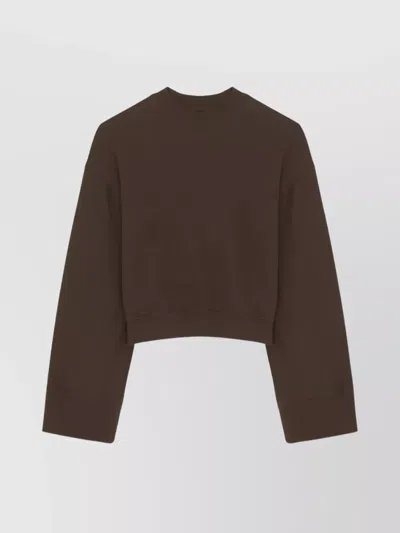 The Frankie Shop Talia Crew Neck Cotton Blend Sweater