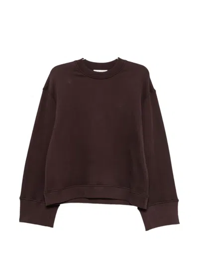 The Frankie Shop Talia Crew-neck Sweatshirt In Brown