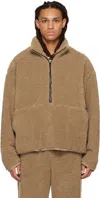 The Frankie Shop Tan Savino Jacket In Camel