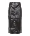 The Frankie Shop Crackled Pencil Skirt Textured Surface In Black