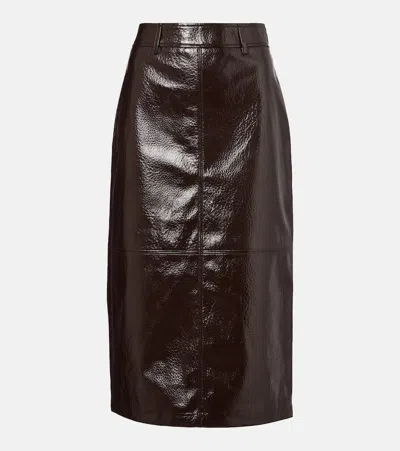 The Frankie Shop Taney Pencil Skirt In Brown
