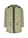 The Frankie Shop Teddy Oversized Quilted-shell Jacket In Green