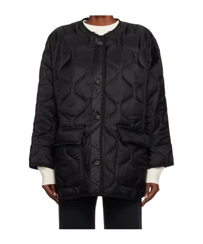 The Frankie Shop Teddy Quilted Jacket In Black