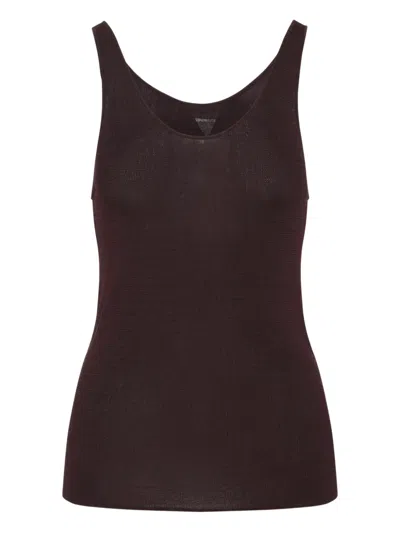 The Frankie Shop Textured Vest Top In Brown