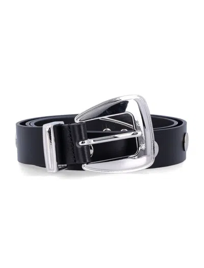 The Frankie Shop The Chic Studded Belt - 3 Cm Width In Black
