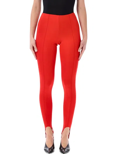 The Frankie Shop Caserta Stirrup Leggings In Red