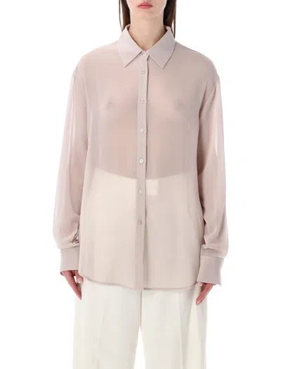 The Frankie Shop Peri Georgette Shirt In Neutral