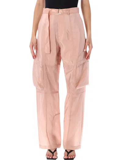The Frankie Shop Sheer Cargo Pants - Pink