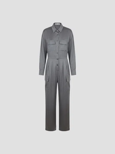 The Frankie Shop The Linda Jumpsuit - Size M In Grey Melange