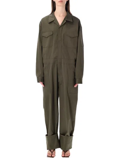 The Frankie Shop The Mini Chic Jumpsuit In Dark Olive