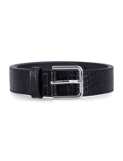 The Frankie Shop The Toni Belt - Refined Texture With Adjustable Fit In Black