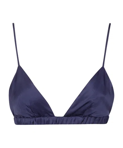 The Frankie Shop Thin-strapped Bra In Blue