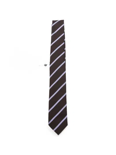 The Frankie Shop Diagonal-stripe Tie In Burgundy