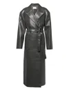 The Frankie Shop Tina Trench Coat In Black