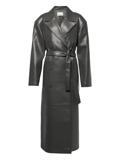 The Frankie Shop Tina Trench Coat In Black