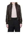 The Frankie Shop Tobias Leather Jacket In Black