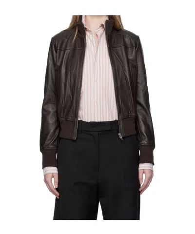 THE FRANKIE SHOP TOBIAS LEATHER JACKET