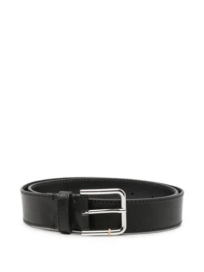 The Frankie Shop Toni Leather Belt In Yellow