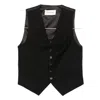 The Frankie Shop Single-breasted Vest In Black