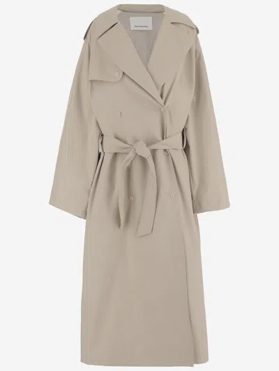 The Frankie Shop Trench Coat In Neutral