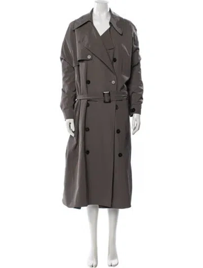Pre-owned The Frankie Shop Trench Coat In Gray