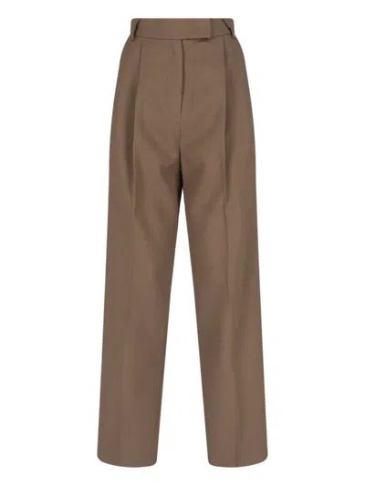 The Frankie Shop Trousers In Brown