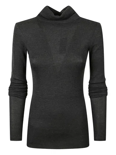 The Frankie Shop Turtleneck Sweater In Gray