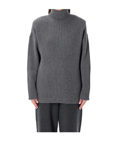 The Frankie Shop Turtleneck Sweater In Gray