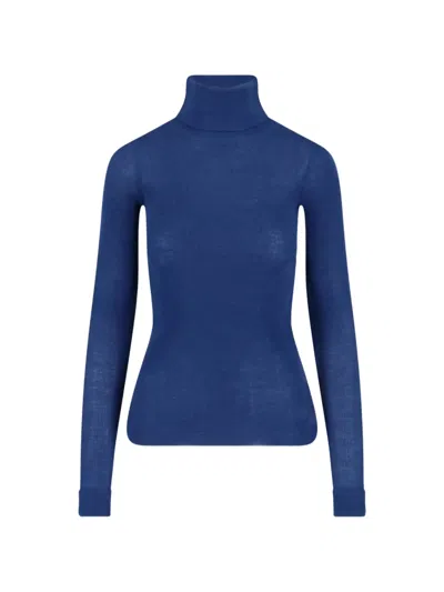 The Frankie Shop Long Sleeve Ribbed Turtleneck Top In Multi