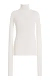 The Frankie Shop Utica Wool-silk Turtleneck Sweater In White