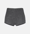 The Frankie Shop Vail Virgin Wool Shorts In Gray