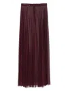The Frankie Shop Womens Burgandy Vallen Pleated Mesh Maxi Skirt In Burgundy